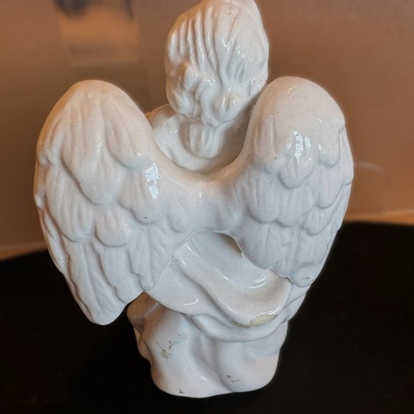 Vintage White OCI Omnibus Angels with Instruments Christmas Set of 2 Lovely! - Picture 5 of 14